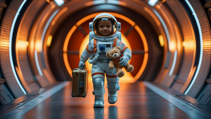 boy dressed as an astronaut